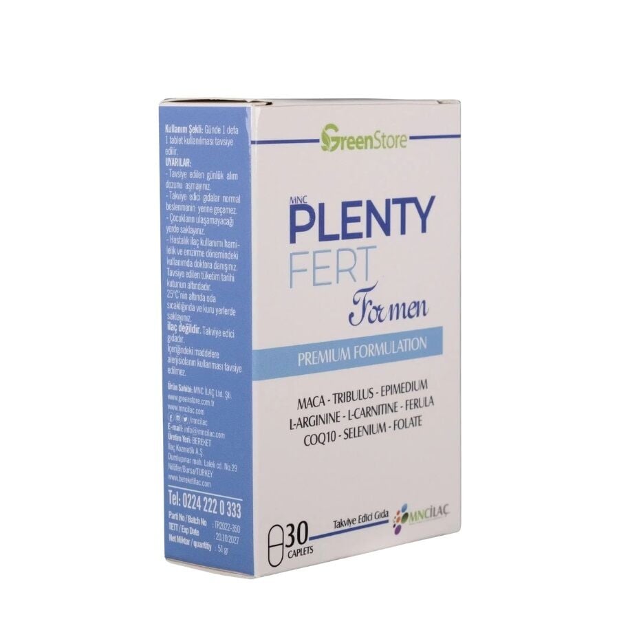 Green Store Plentyfert For Men Vitality Support 30 Tablets