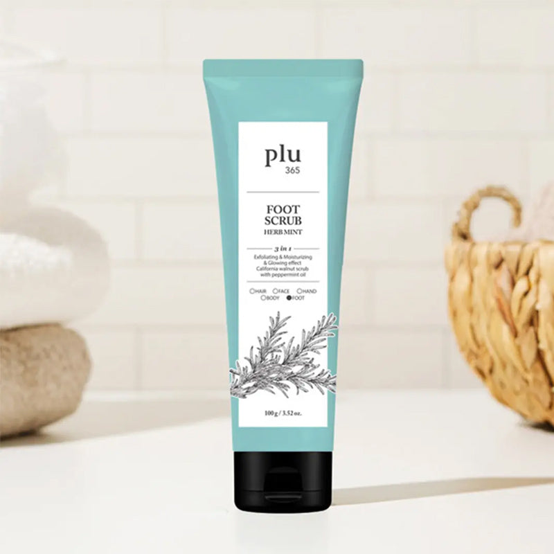 Plu 365 Foot Scrub Herb Mint Refreshing Exfoliator 100g