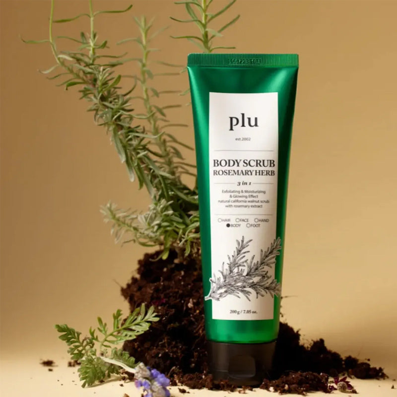 Plu Rosemary Herb Body Scrub for Smooth & Hydrated Skin 200g