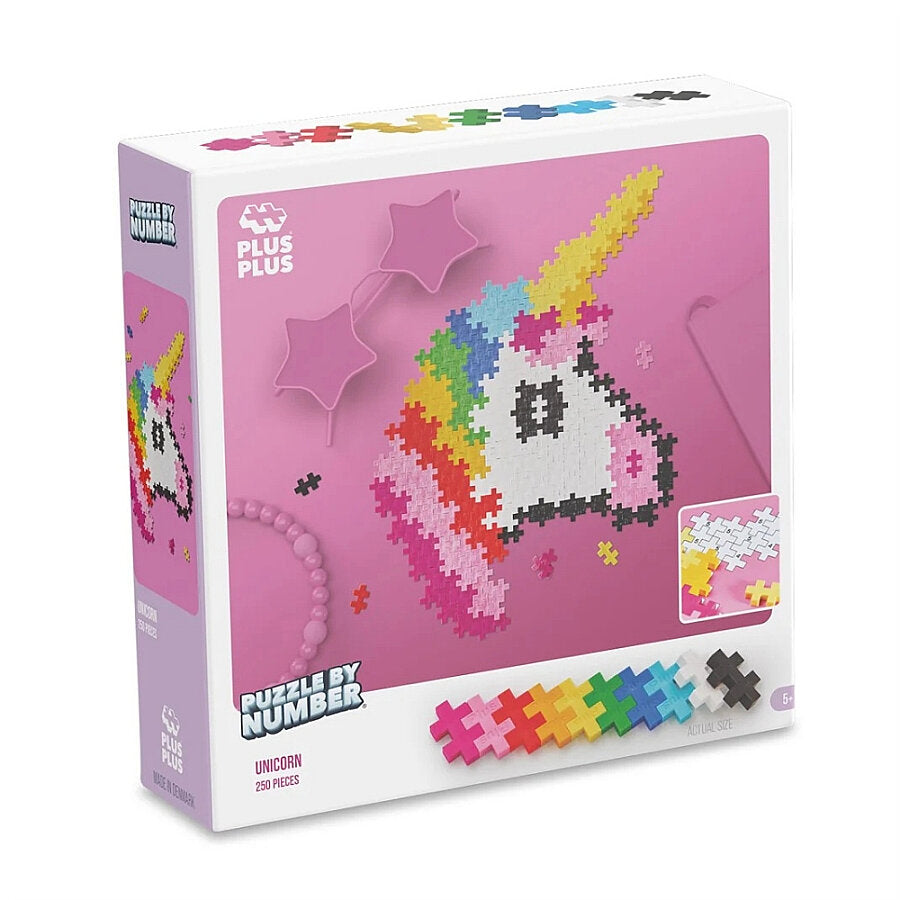 Plus Plus Puzzle by Number Unicorn Creative Building Set 250 pcs