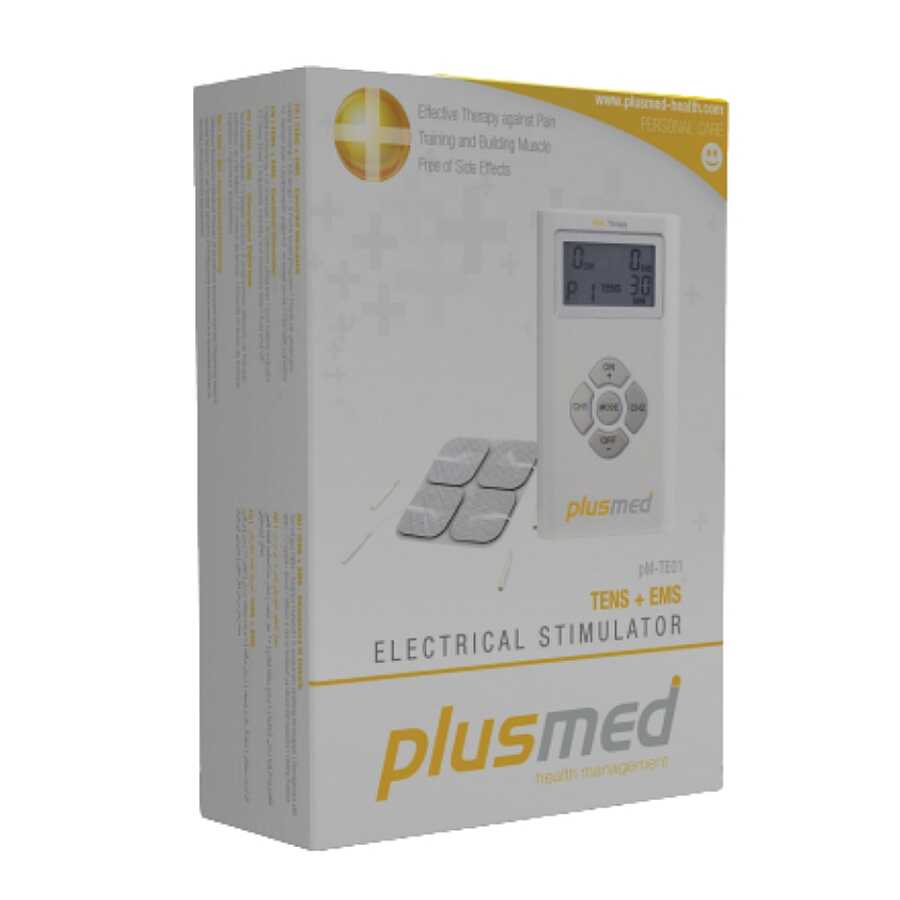 Plusmed pM-TE01 TENS + EMS Therapy System, 2-Channel Electrotherapy Device