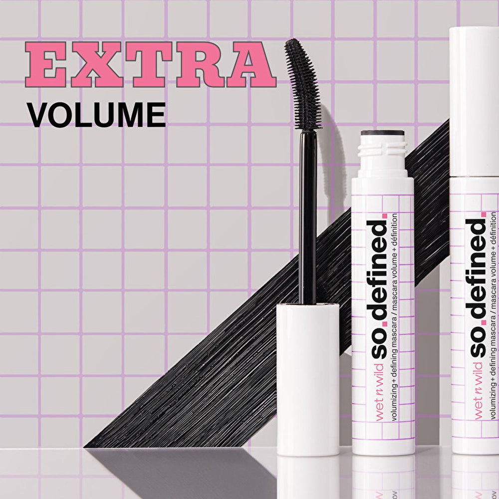 wet n wild Mega So Define Volumizing Mascara: Dramatic Volume, Definition & Vitamin E for Lash Health wet n wild Volumizing Mascara: Get Dramatic, Defined Lashes volumizing mascara, defining mascara, vitamin E mascara, mega volume mascara, wet n wild mascara, lash volumizer, lash definer, affordable mascara, long lasting mascara, mascara, volume mascara, define lashes, lengthening mascara, makeup, cosmetics, eye makeup, beauty, dramatic lashes, fuller lashes, vitamin E, spiral brush, no clump mascara, gifts