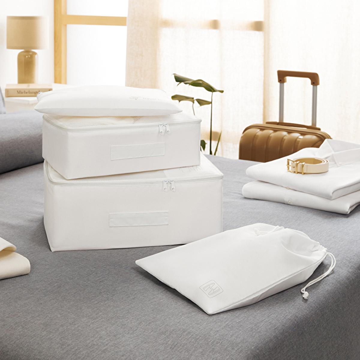 Ocean Home Luggage Organizer Set - 4 Piece Travel Accessory for Effortless Packing & Storage Ocean Home 4-Piece Luggage Organizer Set for Travel & Storage luggage organizer, travel organizer, closet organizer, packing cubes, travel accessories, storage solutions, travel bags, luggage accessories, closet organization, organization sets, polyester products