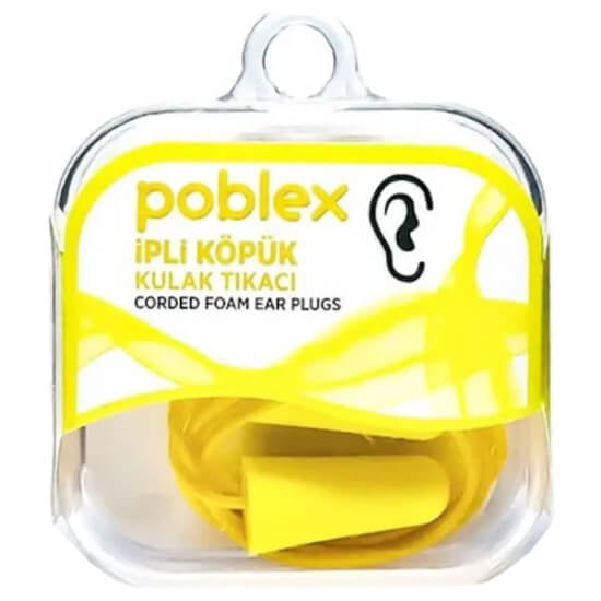 Poblex Corded Foam Earplugs for Noise Reduction 1 Pair