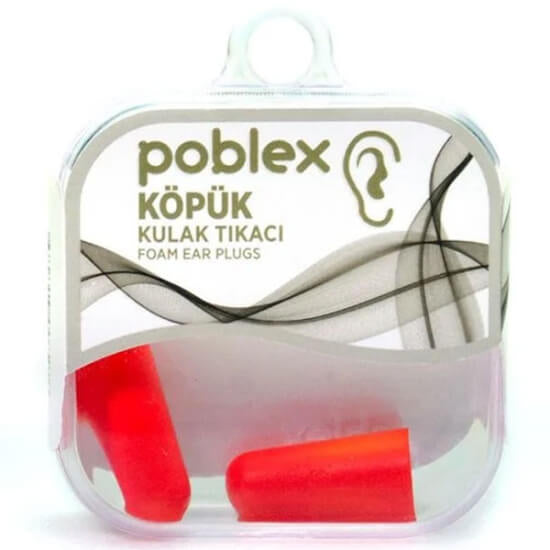 Poblex Foam Ear Plugs Soft Noise Reduction 1 Pair
