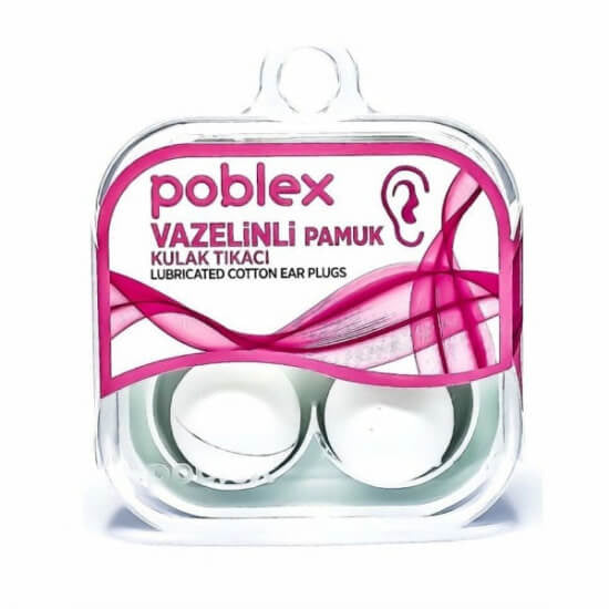 Poblex Vaseline Earplugs Soft Comfort Ear Protection 2-Pack
