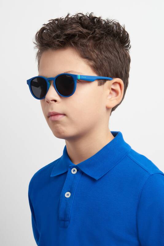 Polaroid Kids PLD 8048/S Grey Sunglasses (Ages 7-10)