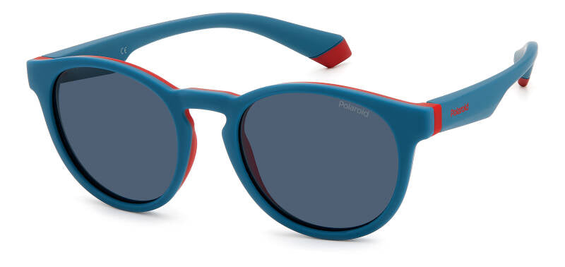 Polaroid Kids PLD 8048/S Blue Sunglasses for Ages 7-10