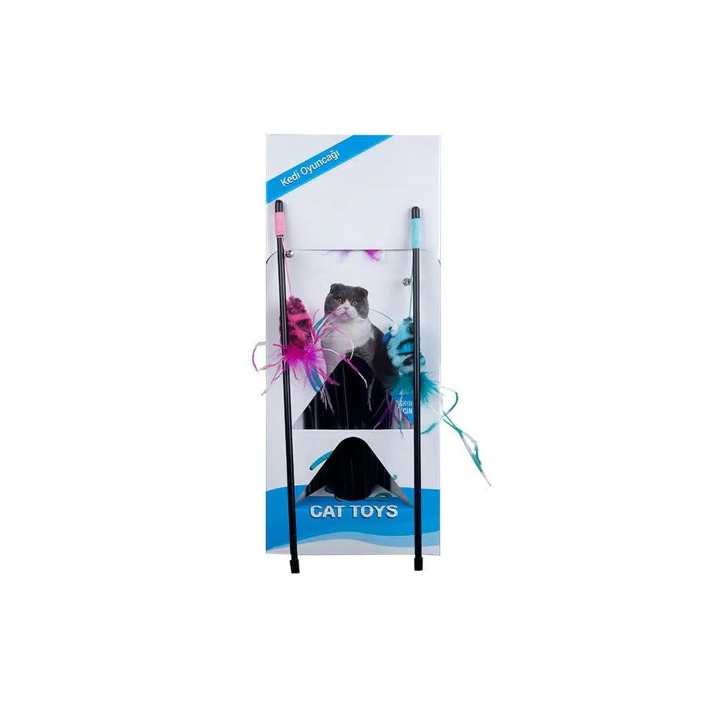 Polo Cat Wand Toy with Feather and Bell 46cm