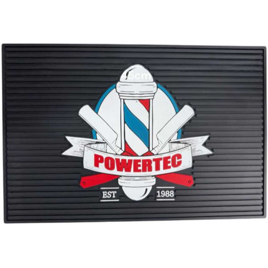 Powertec Professional Barber Station Mat for Tools 45.5 x 30 cm