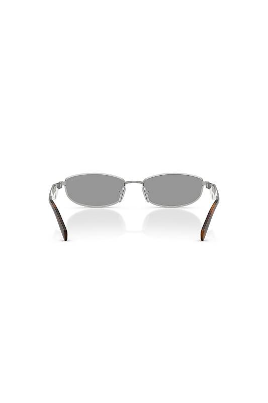 Prada 0PR D51S Women's Square Sunglasses Silver Frame 55mm