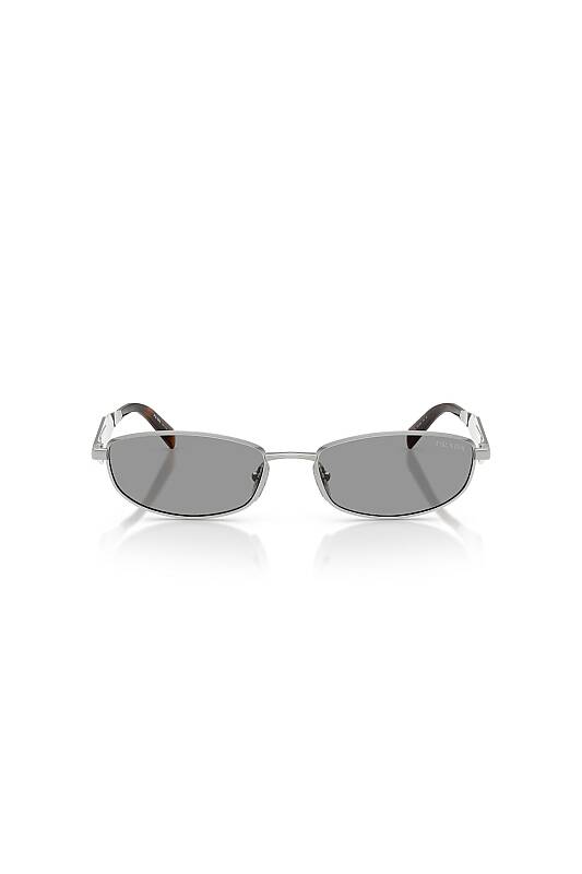 Prada 0PR D51S Women's Square Sunglasses Silver Frame 55mm