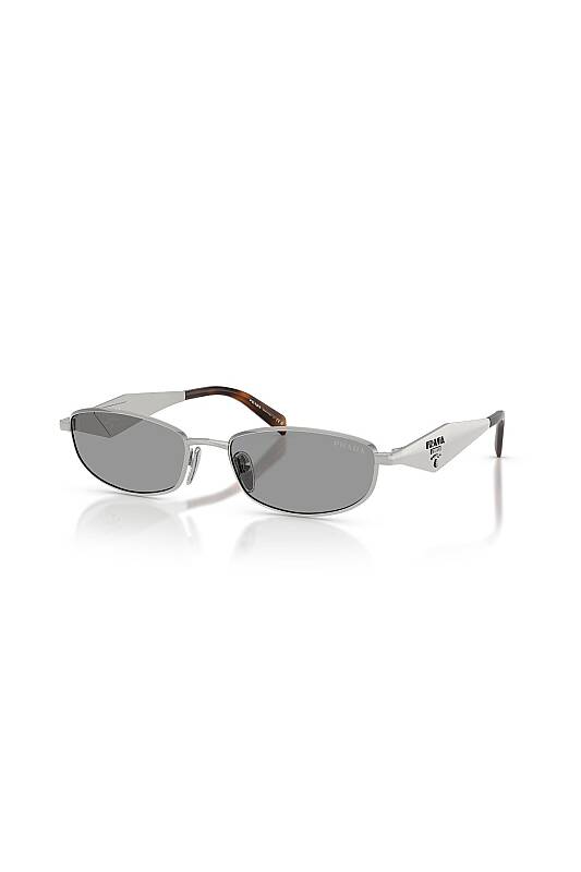 Prada 0PR D51S Women's Square Sunglasses Silver Frame 55mm