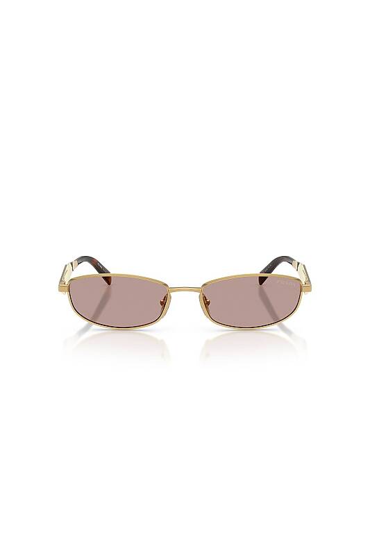 Prada 0PR D51S Women's Square Sunglasses Gold & Black 55mm