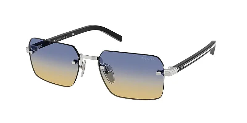 Prada 0PR D55S Men's Designer Sunglasses Silver Frame 55mm