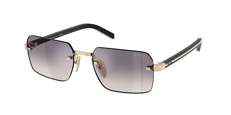 Prada 0PR D55S Gold Aviator Men's Sunglasses 55mm