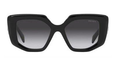 Prada 14Z 1AB-09S Black Square Sunglasses with Gradient Lenses