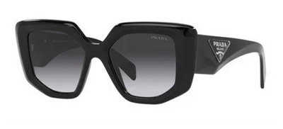 Prada 14Z 1AB-09S Black Square Sunglasses with Gradient Lenses