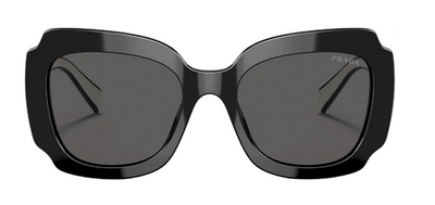 Prada 16Y 09Q-5S0 Black Square Sunglasses 52mm