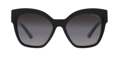 Prada 17Z 1Ab-09s Black Square Sunglasses 54mm