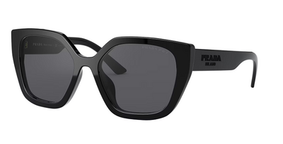 Prada 24X 1AB-5Z1 Black Square Sunglasses with Organic Lenses