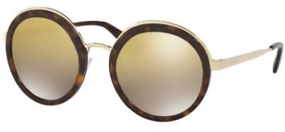 Prada 50T 2AU-6O0 Round Metal Sunglasses with Mirror Lenses