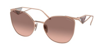 Prada 50Z Bronze Metal Gradient Lens Sunglasses 59mm