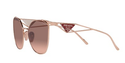 Prada 50Z Bronze Metal Gradient Lens Sunglasses 59mm