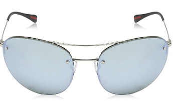 Prada 51R 1BC-5K2 Metal Mirrored Sunglasses 59mm