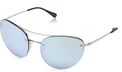 Prada 51R 1BC-5K2 Metal Mirrored Sunglasses 59mm
