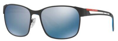 Prada 52T DG0-2E0 Navy Metal Mirrored Sunglasses 59mm