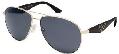 Prada 53Q ZVN-5Z1 Polarized Metal Sunglasses 60mm