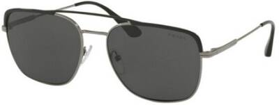 Prada 53V M4Y-5S0 Gunmetal Square Sunglasses for Men 59mm