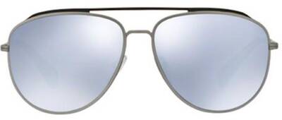 Prada 55R QFP-5Q0 Matte Gray Metal Mirror Sunglasses 59mm