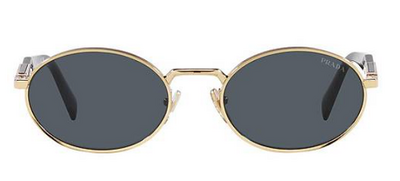 Prada 65Z ZVN-09T Gold Metal Square Sunglasses 55mm