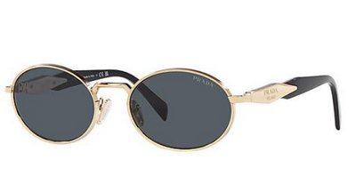 Prada 65Z ZVN-09T Gold Metal Square Sunglasses 55mm