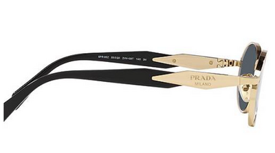 Prada 65Z ZVN-09T Gold Metal Square Sunglasses 55mm