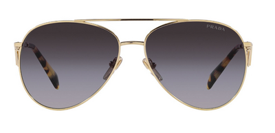 Prada 73Z ZVN-5D1 Yellow Metal Gradient Sunglasses 61mm