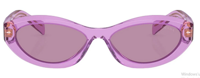 Prada SPR 26Z 13R 07Q Transparent Purple Sunglasses 55mm