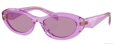 Prada SPR 26Z 13R 07Q Transparent Purple Sunglasses 55mm