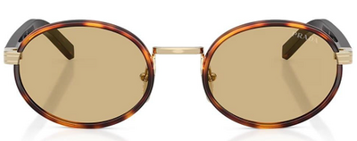 Prada SPR B56 21E-10R Brown Patterned Metal Sunglasses