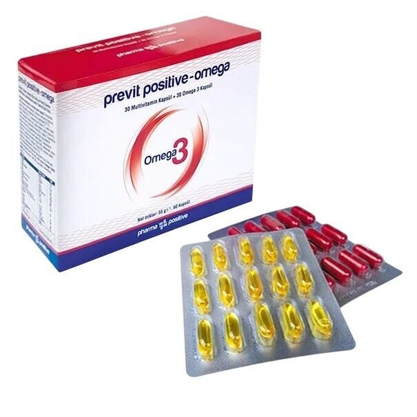 Pharmapositive Previt Positive Omega 3 & Multivitamin 60 Capsules
