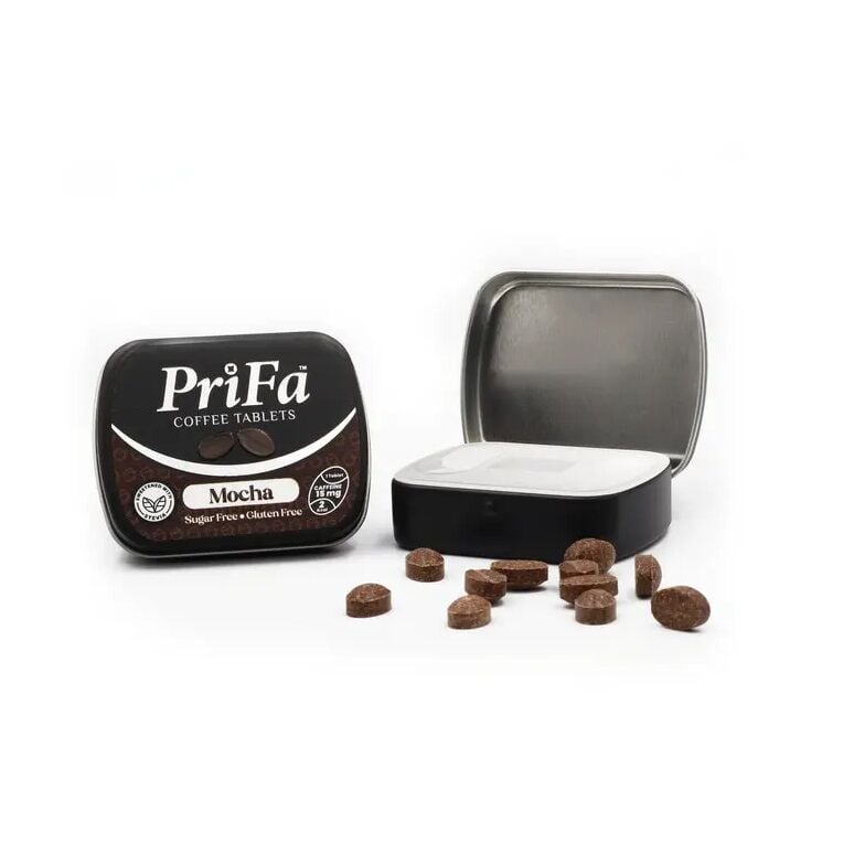 Prifa Mocha Sugar-Free Coffee Tablets with Caffeine 15 Count