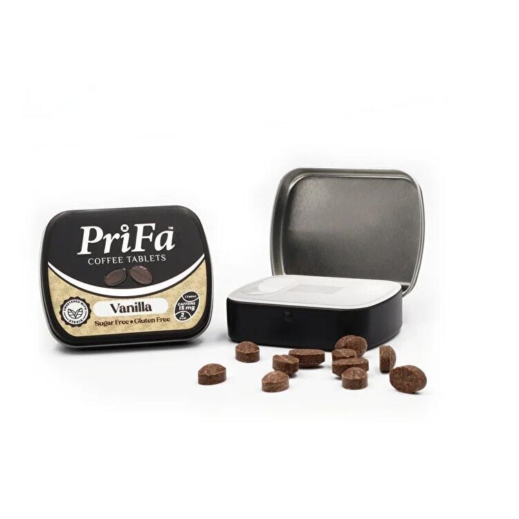 Prifa Sugar-Free Vanilla Coffee Tablets for Energy 15 Count