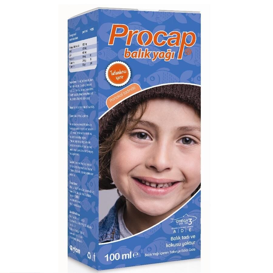 Orion Saglik Procap Fish Oil Liquid Omega-3 Supplement 100 ml