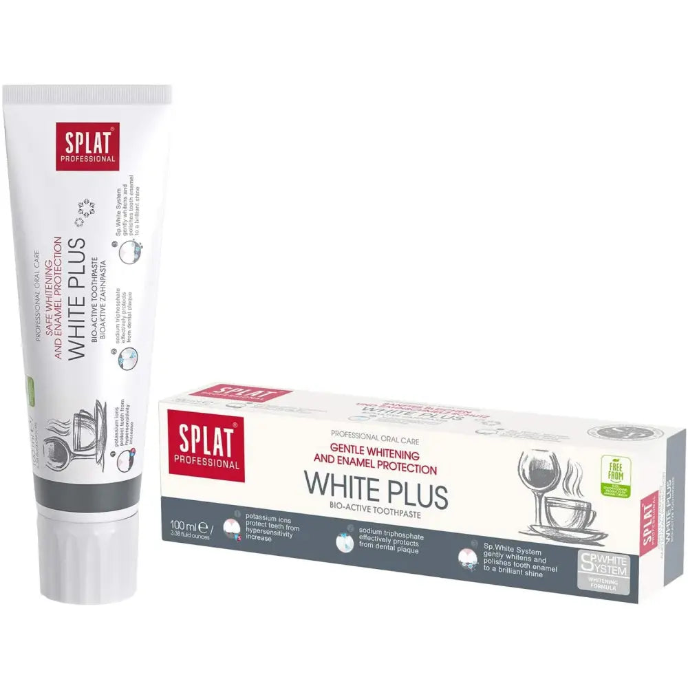 Professional Toothpaste Splat White Plus. Safe Whitening