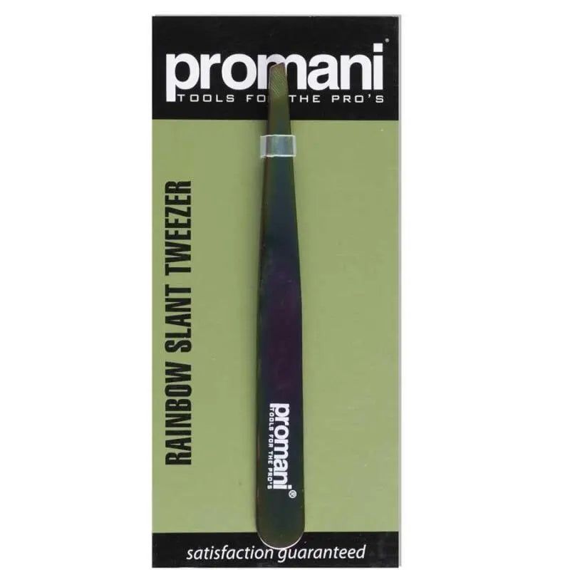 Promani Rainbow Tweezers PR-927 for Precise Brow Shaping