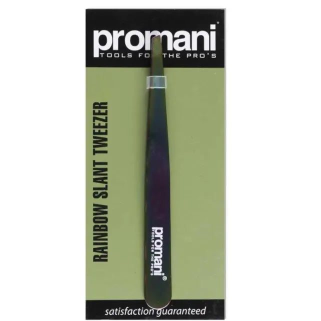 Promani Rainbow Tweezers PR-927 for Precise Brow Shaping