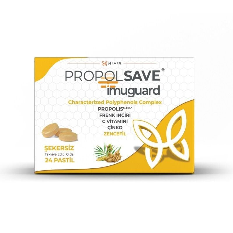 Propolsave Imuquard Sugar-Free Pastilles with Vitamin C 24 Count
