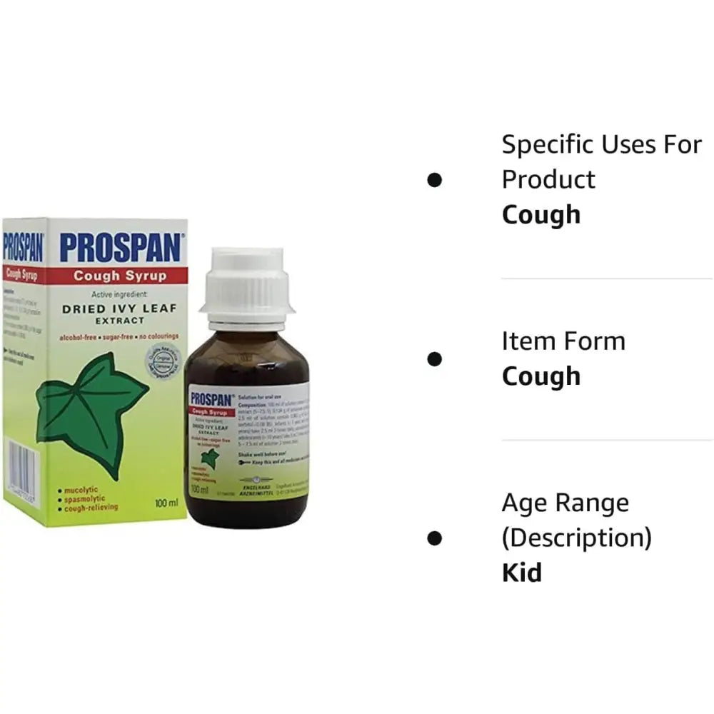 Prospan Cough Syrup - 100ml CHESTY Cough Relief & Mucus